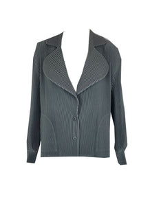 D230023 Front Button Pleated Jacket *Grey *Last Piece