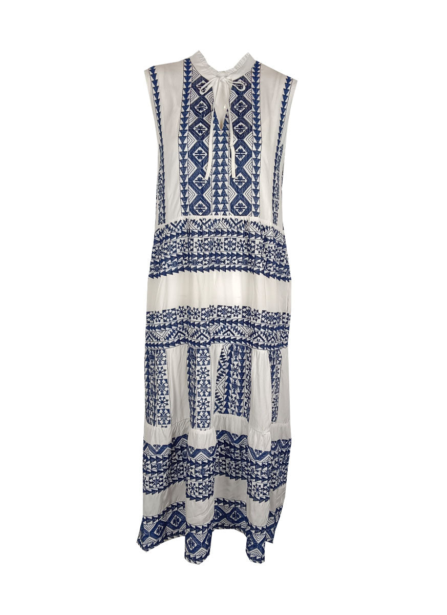 1240022 Embroidered Sleeveless Dress