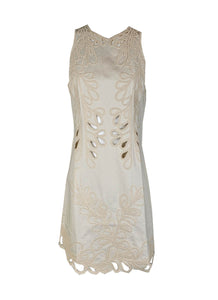1240080 Embroidered Trimmed Dress