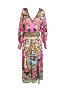 1240081 Floral Silk Maxi Dress