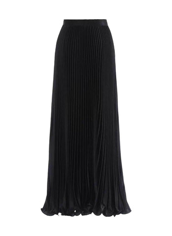 1250003 Satin Drape Pleated Long Skirt *Last Piece