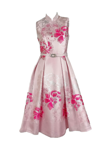 1250008 Mandarin Collar Cheongsam *Pink