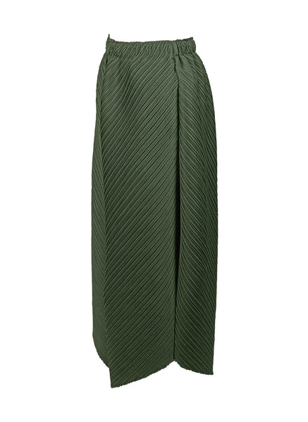 1250021 Wide Leg Pleated Pants *Green