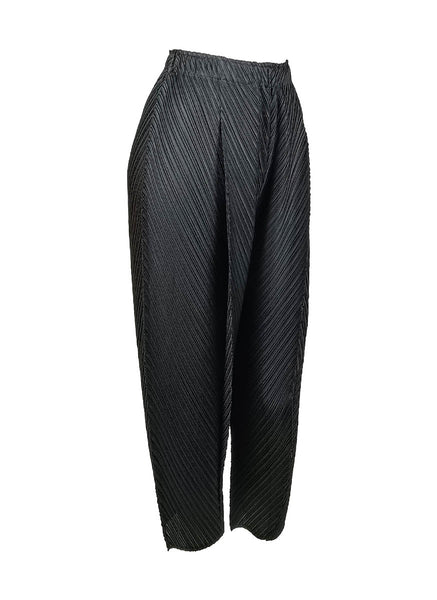 1250022 High Waist Pleated Pants *Black