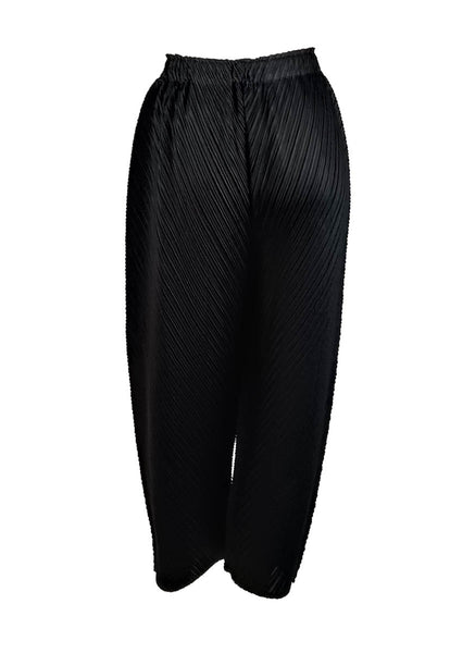 1250022 High Waist Pleated Pants *Black