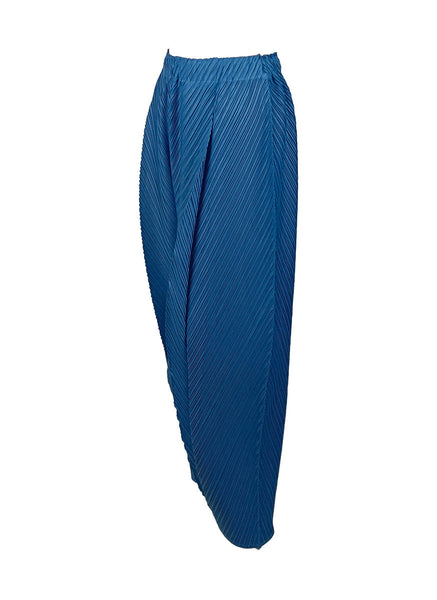 1250022 High Waist Pleated Pants *Blue