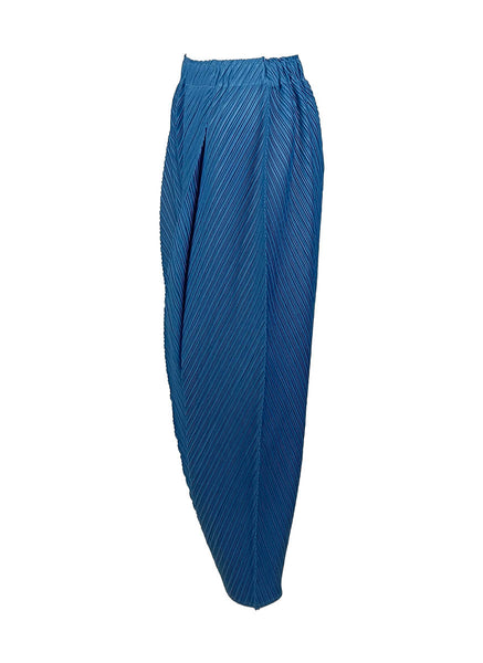 1250022 High Waist Pleated Pants *Blue