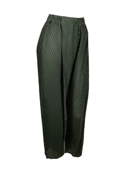 1250022 High Waist Pleated Pants *Green