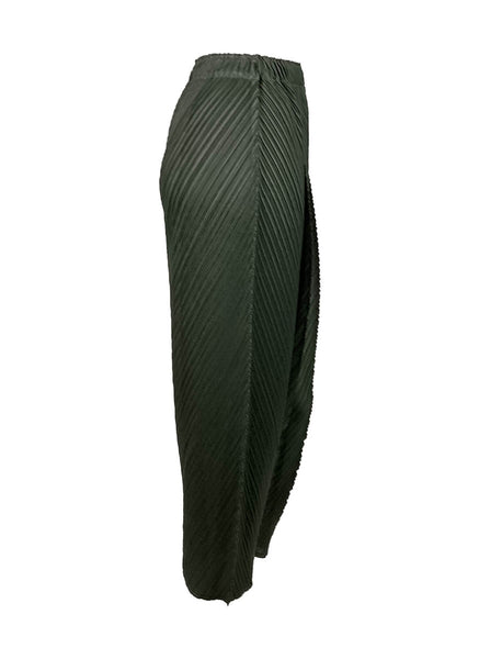 1250022 High Waist Pleated Pants *Green