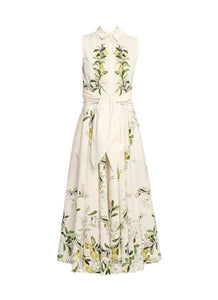 3240007 Floral Belted Dress