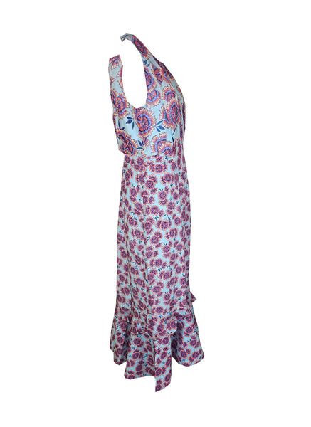 3240022 Floral Printed Fishtail Dress *Last Piece