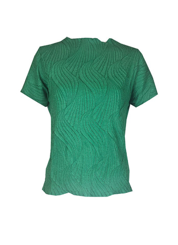 3240031 Texture Pleated Top *Green *Last Piece