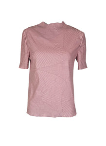 3240032 Texture Pleated Top *Pink
