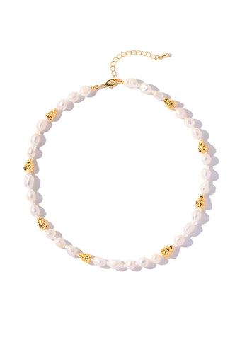 3240037 Gold & Natural Pearl Necklace