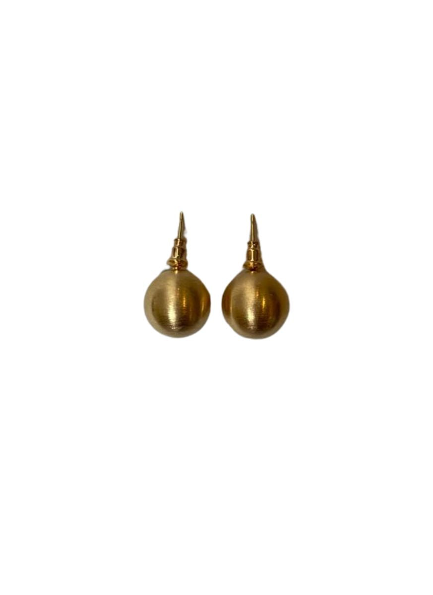 3240043 Metal Ball Shaped Earrings *Gold *Last Piece