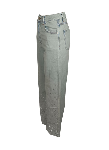 3240068 Loose Wide Leg Jeans *Light Blue