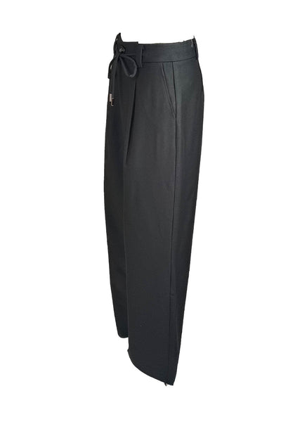 3240071 Wide Leg Draped Loose Pants *Black