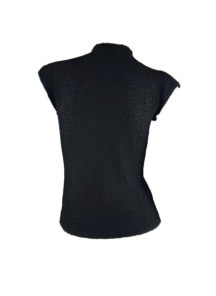 3250003 High Collar Knitted Sleeveless Top *Last Piece