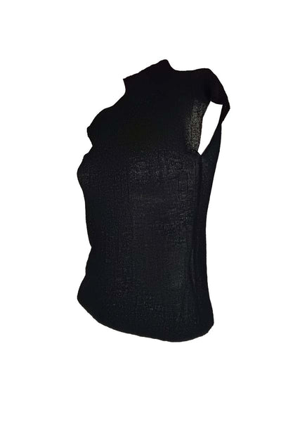 3250003 High Collar Knitted Sleeveless Top *Last Piece