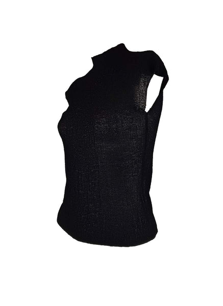 3250003 High Collar Knitted Sleeveless Top *Last Piece