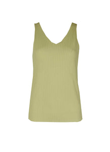 4240002 V-Neck Sleeveless Knitted Top *Yellow
