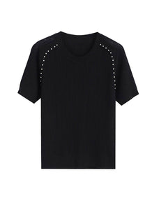 4240005 Pearl Knitted Top *Black *Last Piece