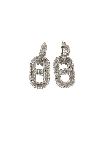4240009 Diamond Earrings *Silver
