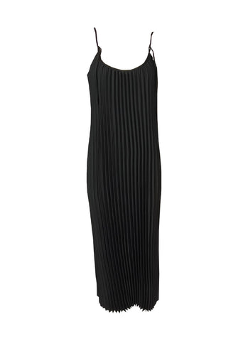 4240021 Sleeveless Pleated Dress *Black