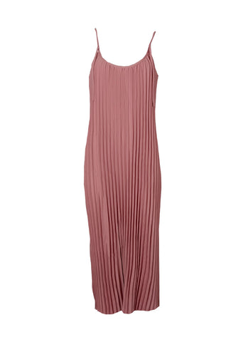 4240021 Sleeveless Pleated Dress *Pink