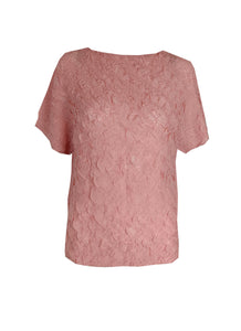 4240031 Petal Texture Pleated Top *Pink