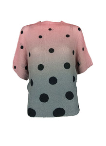 4240032 Polka Dot Pleated Top *Pink