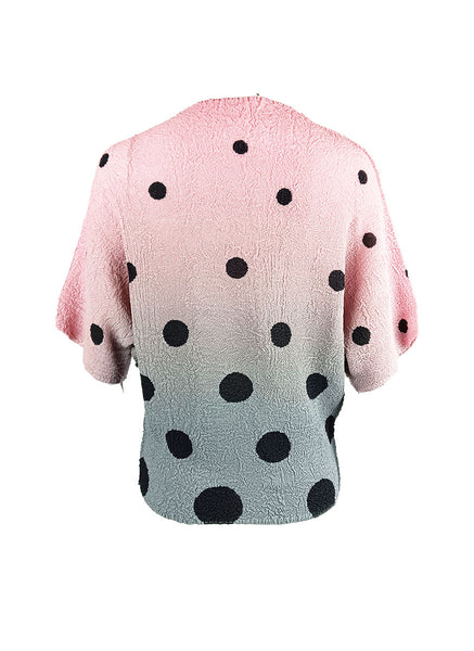 4240032 Polka Dot Pleated Top *Pink