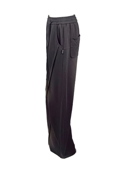 4250001 Wide-Leg Drawstring Sweatpants *Dark Grey
