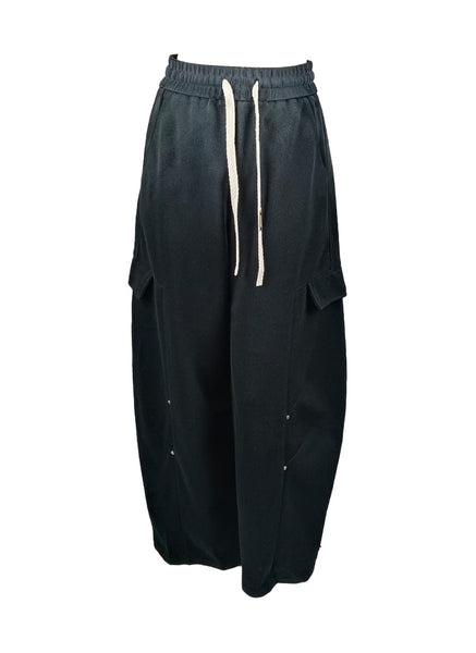 4250002 Tie-Dye Wide-Leg Sweatpants *Black