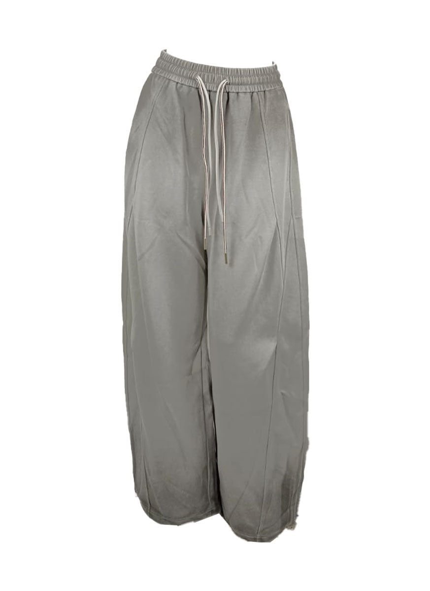4250003 Wide-Leg Drawstring Sweatpants *Grey
