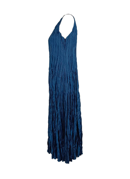 4250011 Square Neck Sleeveless Pleated Dress *Preorder