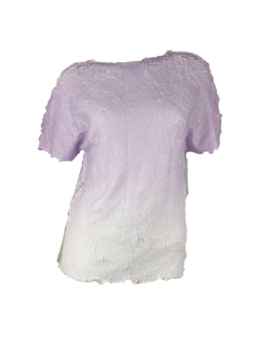 4250014 Gradient Color Pleated Top *Purple