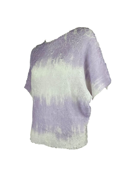 4250015 Gradient Printed Pleats Top *Purple