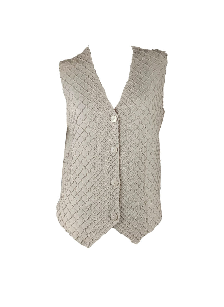 4250019 Sleeveless Pleated Vest Top