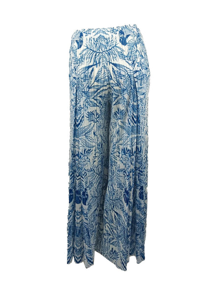 4250022 Ink Embroidered Wide Leg Pleated Pants *Last Piece