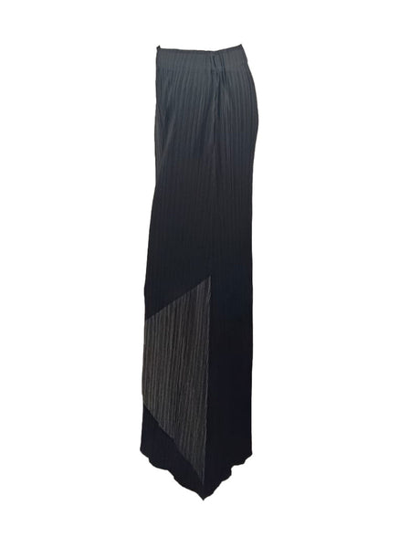 4250023 Wide Leg Pleated Pants *Black