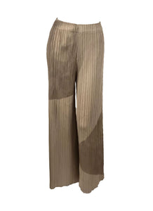 4250023 Wide Leg Pleated Pants *Brown