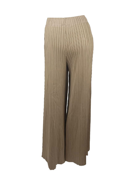 4250023 Wide Leg Pleated Pants *Brown