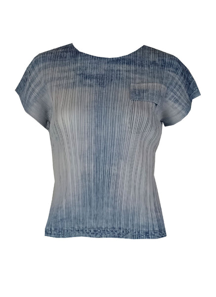 5240001 Denim Pleated Top *Last Piece