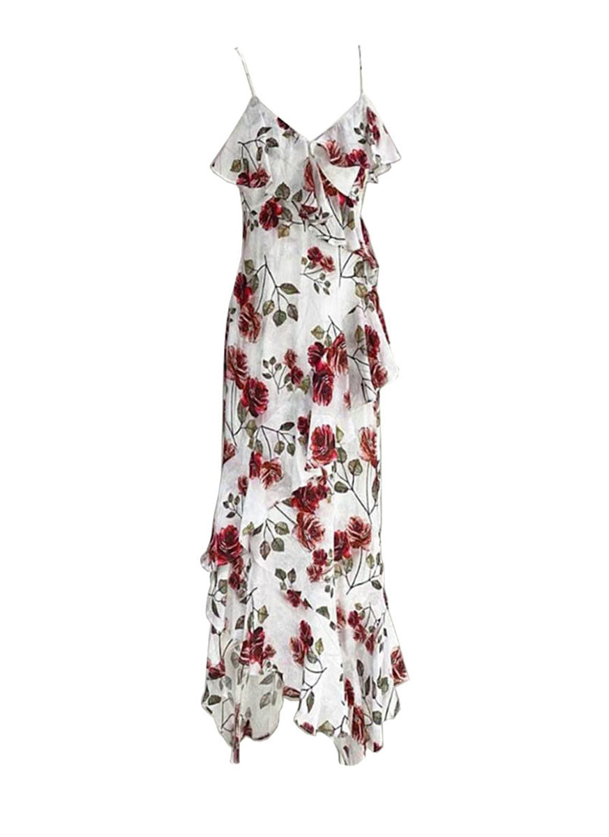 5240018 Floral Chiffon Dress