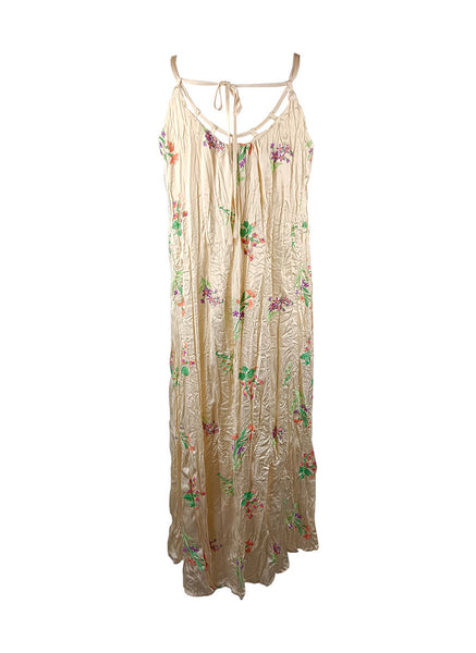 5240019 Floral Embroidered Sleeveless Dress