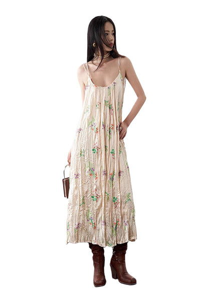 5240019 Floral Embroidered Sleeveless Dress