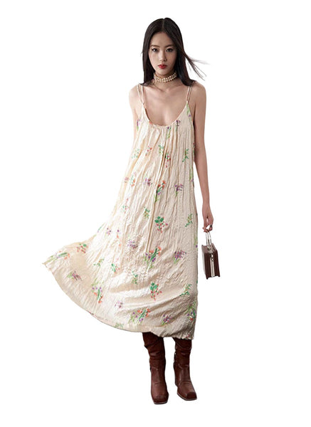 5240019 Floral Embroidered Sleeveless Dress