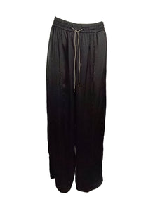 5240029 High Waist Draw String Pants *Black