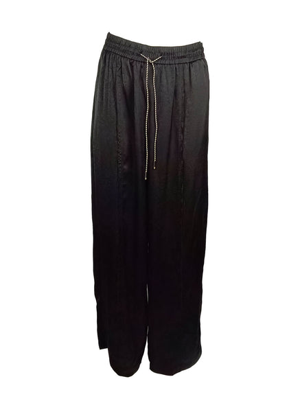 5240029 High Waist Draw String Pants *Black